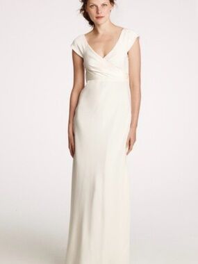 J. Crew Cecilia Silk Wedding Dress in Champagne